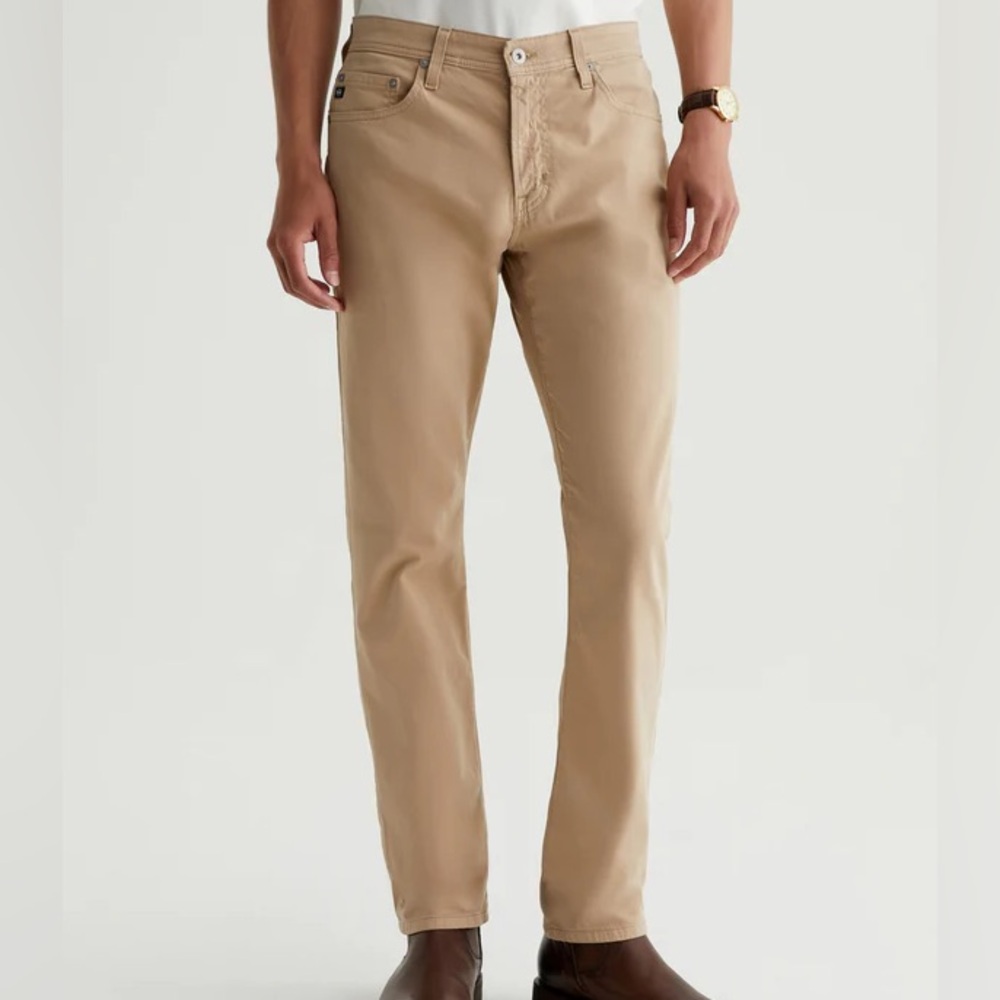 AG Jeans Men’s Everett SUD Sueded Slim Straight Leg in Color Sun Tan Size: 34x34